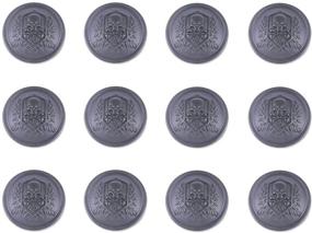 img 2 attached to 🧠 Tvoip Set of 12 Metal Domineering Skull Buttons for Casual Suits, Windbreakers - 25mm Casual Button Pack