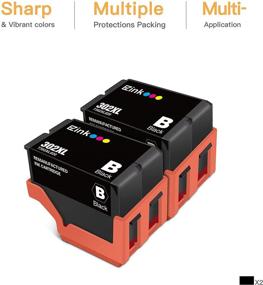 img 3 attached to 🖨️ E-Z Ink Remanufactured Ink Cartridges for Epson Expression Premium XP-6100/XP-6000 (2 Black) - Compatible with Epson 302XL 302 T302XL T302