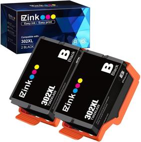 img 4 attached to 🖨️ E-Z Ink Remanufactured Ink Cartridges for Epson Expression Premium XP-6100/XP-6000 (2 Black) - Compatible with Epson 302XL 302 T302XL T302