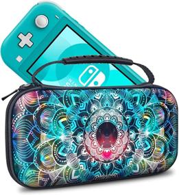 img 4 attached to 🎮 VORI Carrying Case for Nintendo Switch Lite 2019, Portable Hard Shell with 8 Game Cartridges, Mandala Galaxy Design - Protective Cover and Accessory Kit for Nintendo Switch Lite Console