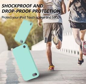 img 1 attached to 📱 Rugged Defender Case for iPod Touch 7/6/5, Shockproof Silicone Full Body Cover with Built-in Screen Protector - Mint Green