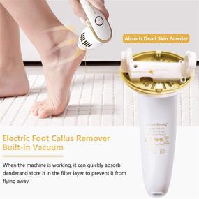 img 3 attached to 🦶 Revolutionize Your Foot Care with the Electric Foot Callus Remover – Vacuum Powered, Rechargeable Foot File Pedicure Tool, for Perfect Pedi Feet Care at Home – Say Goodbye to Dead Skin and Cracked Heels!