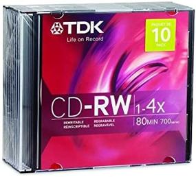 img 4 attached to 📀 High Quality TDK 700MB 4X CD-RW (10-Pack): Reliable Rewritable Discs for Optimal Data Storage