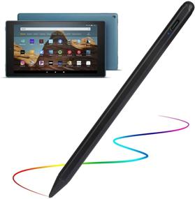 img 4 attached to 🖊️ Evach High Sensitivity Stylus Pen for Amazon Kindle Fire 10 - 1.5mm Ultra Fine Tip, Capacitive Digital Pencil in Black