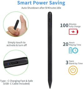 img 3 attached to 🖊️ Evach стилус высокой чувствительности для Amazon Kindle Fire 10 - 1,5 мм ультратонкий наконечник, емкостной цифровой карандаш черного цвета
