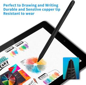 img 1 attached to 🖊️ Evach стилус высокой чувствительности для Amazon Kindle Fire 10 - 1,5 мм ультратонкий наконечник, емкостной цифровой карандаш черного цвета
