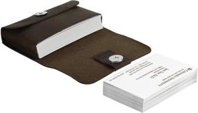 img 1 attached to 👔 Stylish and Secure: TXEsign Top Grain Genuine Leather Business Card Holder with Magnetic Closure