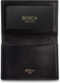 img 1 attached to 👜 Bosca Leather Collection: Gusseted Card Black Men's Accessories - The Ultimate Stylish and Organized Wallet Solution