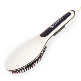 img 4 attached to 💇 Professional Hair Straightener Brush with BONUS E-Book – Ideal for All Hair Types, Perfectly Complements Virgin Argan Oil Products