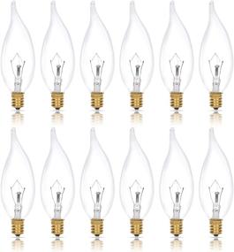 img 4 attached to 💡 Simba Lighting Candelabra Flame Tip Clear CA10 60W E12 Base (12 Pack) Decorative Incandescent Light Bulbs 120V, Dimmable, Warm White 2700K