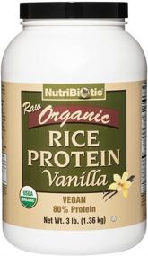 img 3 attached to 🌾 Premium NutriBiotic Certified Organic Rice Protein Vanilla: Low Carb Vegan Powder, Raw & Kosher, Gluten & GMO Free - 3lb, Keto Friendly