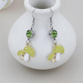 img 1 attached to 🍄 Vibrant Mushroom Earring Set: Stylish Pendant Girls' Jewelry Collection