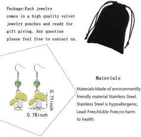 img 3 attached to 🍄 Vibrant Mushroom Earring Set: Stylish Pendant Girls' Jewelry Collection