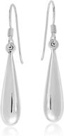 enhance your everyday style with rain drop .925 sterling silver dangle earrings logo