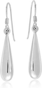 img 4 attached to Enhance Your Everyday Style with Rain Drop .925 Sterling Silver Dangle Earrings