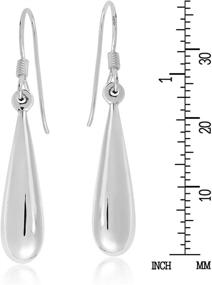 img 1 attached to Enhance Your Everyday Style with Rain Drop .925 Sterling Silver Dangle Earrings