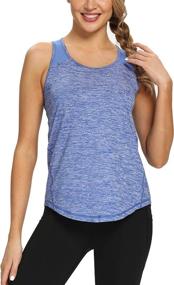 img 3 attached to 🏃 Stay Stylish and Comfortable with CNJUYEE Women's Racerback Tank Top - Perfect for Workouts, Yoga, and Running