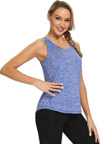 img 2 attached to 🏃 Stay Stylish and Comfortable with CNJUYEE Women's Racerback Tank Top - Perfect for Workouts, Yoga, and Running