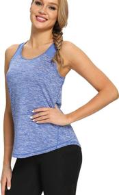 img 1 attached to 🏃 Stay Stylish and Comfortable with CNJUYEE Women's Racerback Tank Top - Perfect for Workouts, Yoga, and Running