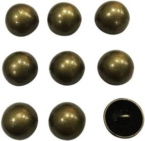 img 2 attached to 🍄 Vintage Mushroom Domed Buttons - Set of 20 Antique Brass Dome Buttons, Sewing Buttons in Bronze 5/8 inch with Shank