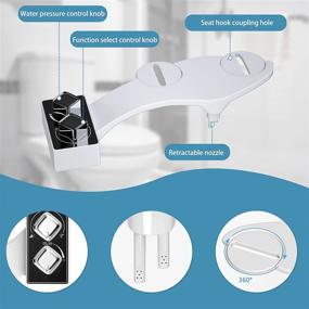 img 2 attached to 🚽 No-Electric Dual-Nozzle Self-Cleaning Toilet-Bidet Attachment - Adjustable Sprayer for Sanitary, Feminine Wash, Baby Wash with Controlled Fresh Water Pressure