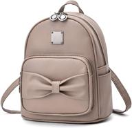 🎒 teenage bowknot fashion leather women's handbags & wallets with backpack design logo