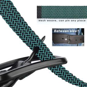 img 2 attached to Upgrade your Business Style with Bluecton Elastic Stretch Braided Men's Belt Accessories