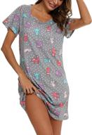 enjoynight womens sleepwear sleeves sleepshirt women's clothing logo