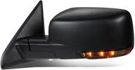 dna motoring twm-037-oe-t888-bk-l left driver side powered heated defroster towing mirror with turn signal & puddle light - compatible with 09-16 ram 1500/10-16 ram 2500 3500 4500 5500 logo