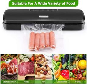 img 2 attached to Food Saver Vacuum Sealer: Dry & Moist Modes, Built-In Cutter, Water Groove, Bags Included