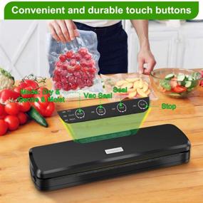 img 1 attached to Food Saver Vacuum Sealer: Dry & Moist Modes, Built-In Cutter, Water Groove, Bags Included