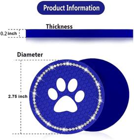 img 2 attached to Автомобильный блестящий подстаканник: стильные аксессуары для держателя чашек с антискользящим силиконом, 2,75 дюйма, идеальный подарок для женщин для автомобильного интерьера