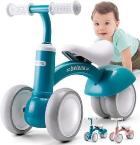 img 4 attached to 🚲 Beiens Upgraded Large Baby Balance Bikes: 10 Months - 36 Months Toddler Bike Riding Toys, No Pedal 4 Training Wheels, Ideal First Birthday Gift Bike for Boys and Girls