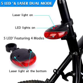 img 2 attached to 🚴 Bicycle Headlight and Taillight Set - Ultra-Bright LED Bike Lights for Enhanced Safety - Simple Mounting, AAA Battery Support, and Quick Release System