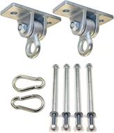 🪚 2 heavy duty swing hangers for wooden swing set playground porch indoor outdoor seat by eastern jungle gym - includes nut &amp; bolt mounting hardware and snap hooks logo