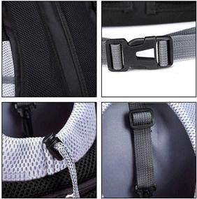 img 1 attached to BEIKOTT Cat Backpack Carriers: Ventilate Head 🐈 Out Design for Travel, Hiking & Outdoor Adventures