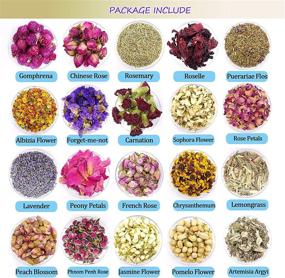 img 3 attached to 🌸 Dried Flowers DIY Candle and Soap Making Kit – 20 Packs of 100% Natural Herbs & Flowers for Bath, Resin Jewelry, Include French Rose, Lavender, Chrysanthemum, Carnation, and More