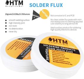 img 1 attached to 🔧 Soldering Accessories Kit: Brass Solder Iron Tip Cleaner + No-Clean Soldering Flux Paste (10g) + 50g Low Temp Solder Wire (Tin Lead 63/37 Rosin Core) - Ideal for Electronics, PCB Repairs, and More