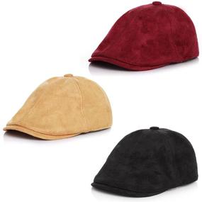 img 2 attached to 🧢 Vintage Boys' Newsboy Paperboy Accessories & Caps - Scally Toddler Hats