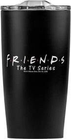 img 2 attached to Premium Stainless Steel Tumbler with Friends Logo | 20 oz Vacuum Insulated Coffee Travel Mug/Cup | Leakproof Sliding Lid | Hot & Cold Beverages