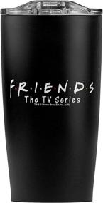 img 3 attached to Premium Stainless Steel Tumbler with Friends Logo | 20 oz Vacuum Insulated Coffee Travel Mug/Cup | Leakproof Sliding Lid | Hot & Cold Beverages