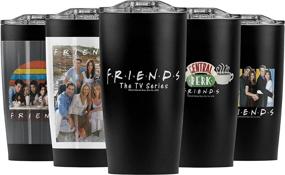 img 4 attached to Premium Stainless Steel Tumbler with Friends Logo | 20 oz Vacuum Insulated Coffee Travel Mug/Cup | Leakproof Sliding Lid | Hot & Cold Beverages