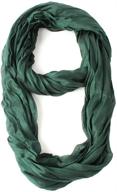 silky scrunch wrinkled look infinity circle scarf with ring detail logo