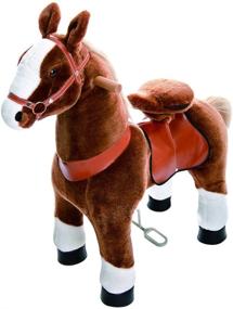 img 1 attached to World's First Simulated Riding Toy: Smart Gear Pony Cycle Chocolate, Light Brown, or Brown Horse Riding Toy for Kids Age 4-9 Years – 2 Sizes Available: Medium Ponycycle Ride-on