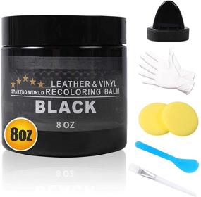 img 4 attached to Premium Leather Recoloring Balm & Repair Cream Kit - Restore Black Couches, Sofas, Furniture Color Dye - 8oz