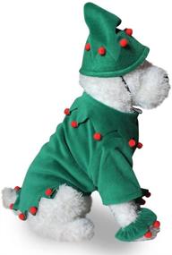 img 3 attached to 🎅 WORDERFUL Green Elf Dog Costume with Santa Hat - Christmas Xmas Pet Outfit Set with Leg Cuffs