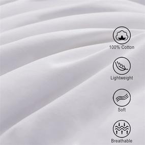 img 2 attached to YaQunie Queen Size All Season White Goose Down Comforter - 100% Combed Cotton, 48oz Medium Warmth - Year-Around Duvet Insert, 90x90 Inches