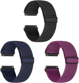 img 3 attached to 📌 Универсальные эластичные ремни Водтиан: Совместимы с Fitbit Versa 2/Versa/Versa Lite/Versa Special Edition | Регулируемые нейлоновые косички для женщин и мужчин