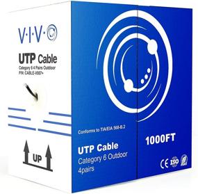 img 4 attached to 🔌 VIVO Black 1,000ft Cat6 Ethernet Cable: Waterproof, Outdoor, Direct Burial - CCA Wire, UTP Pull Box - Heavy-Duty Performance CABLE-V007