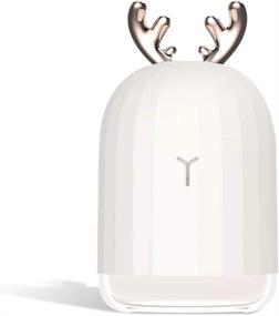 img 4 attached to 🦌 Mini Deer USB Air Humidifier: Portable Cool Mist Vaporizer with Night Light for Bedroom, Office, Desktop, Car, and Travel